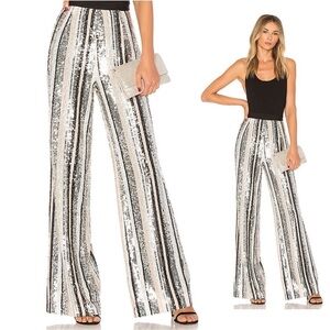 Revolve NBD Sequins Saturday Love Pants In Stripe